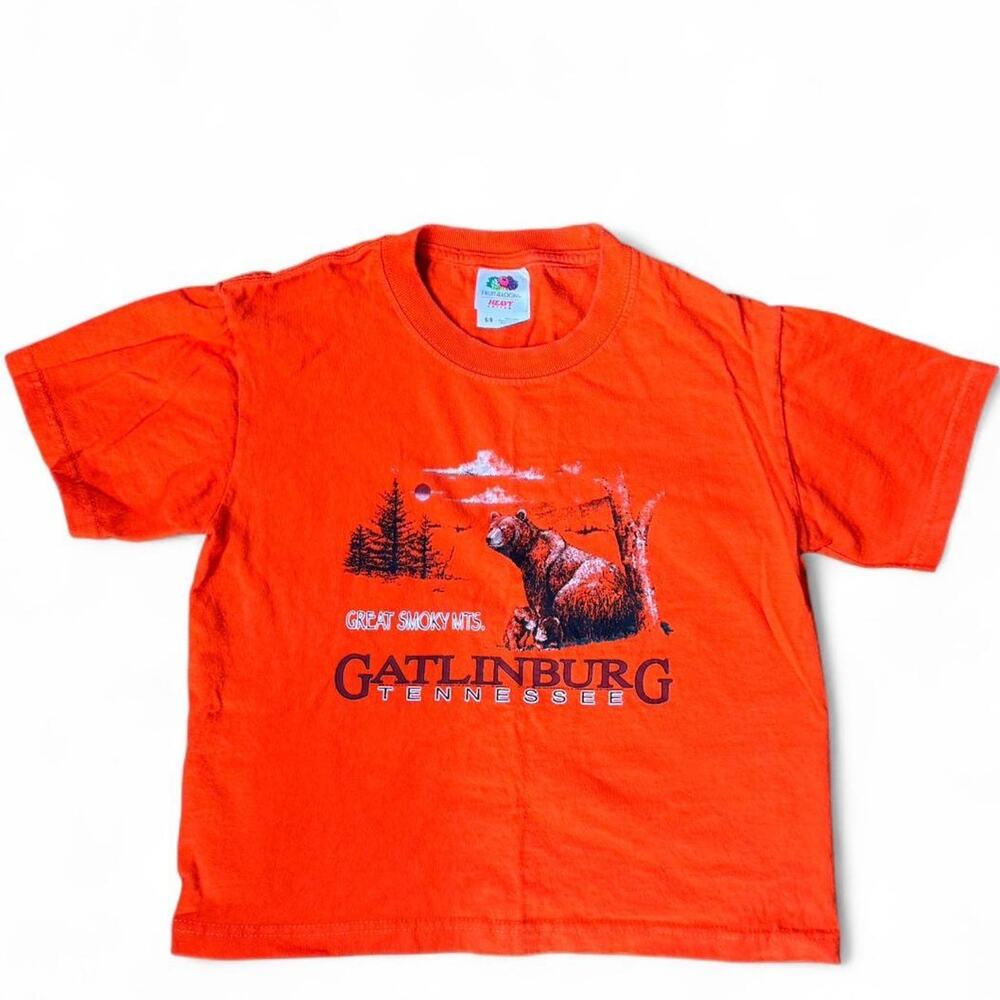 Gatlinburg Tennessee Bear Graphic Kids T-Shirt Fruit of the Loom Size 6/8